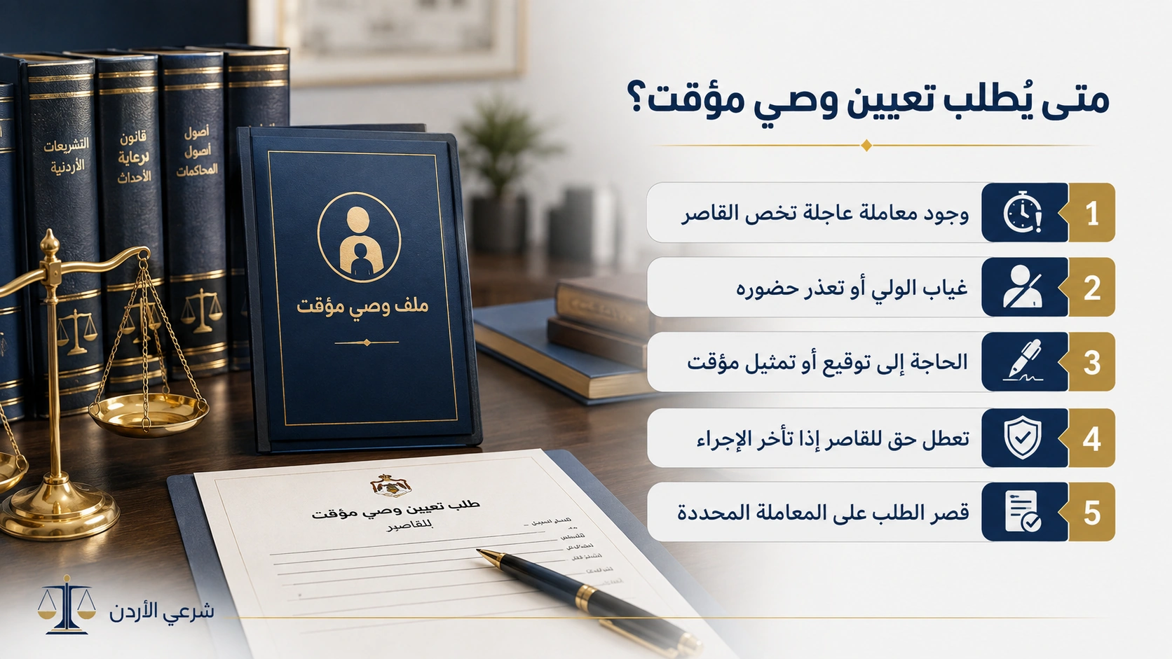 الفرق بين الوصي المؤقت والوصي الدائم والولي