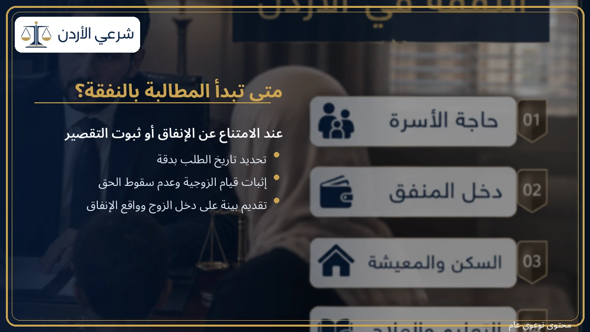 إجراءات المطالبة بنفقة الزوجة عند الامتناع عن الإنفاق
