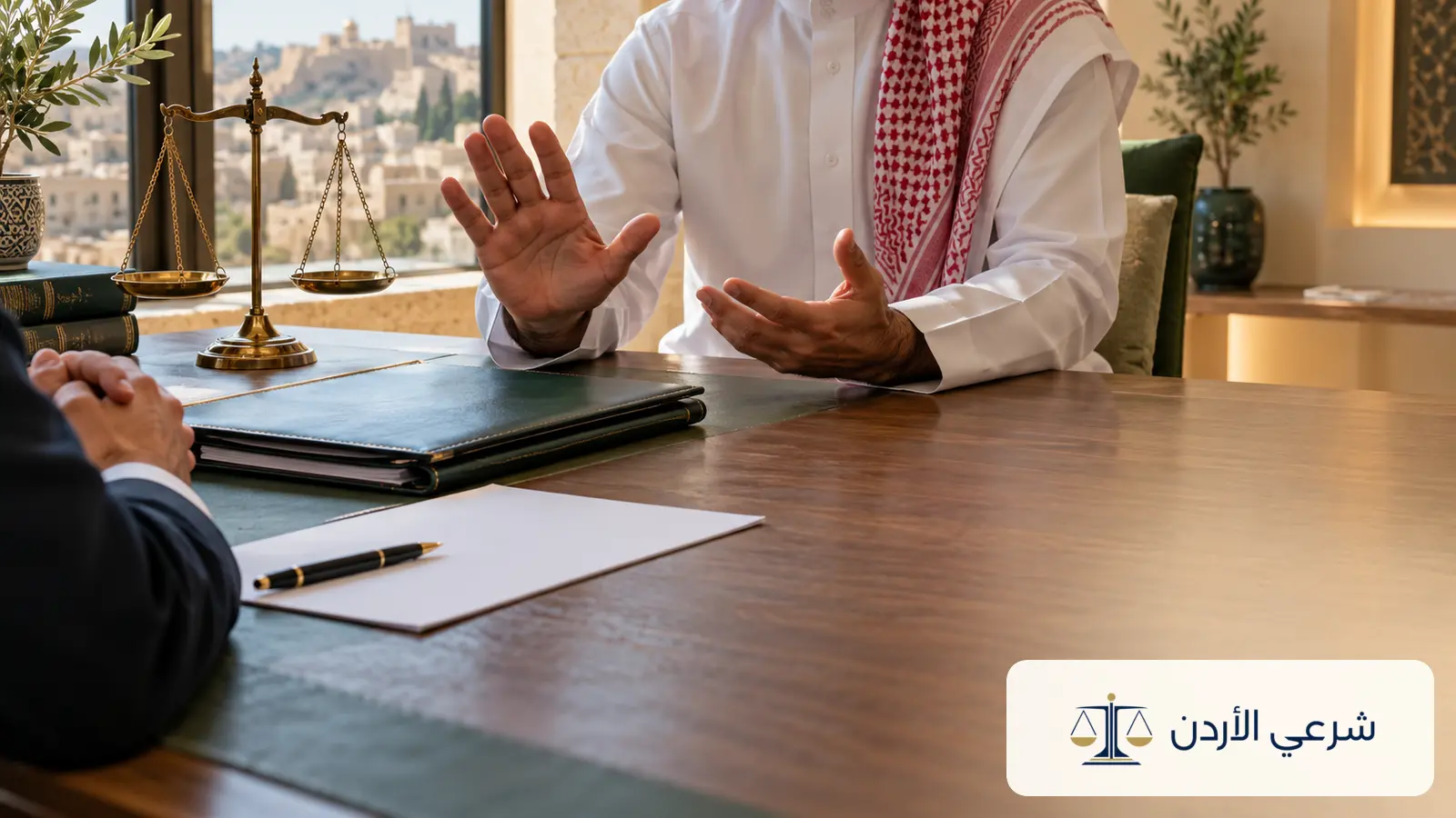 رجل أردني يناقش واقعة طلاق صدرت أثناء الغضب أمام ملف قانوني وميزان العدالة