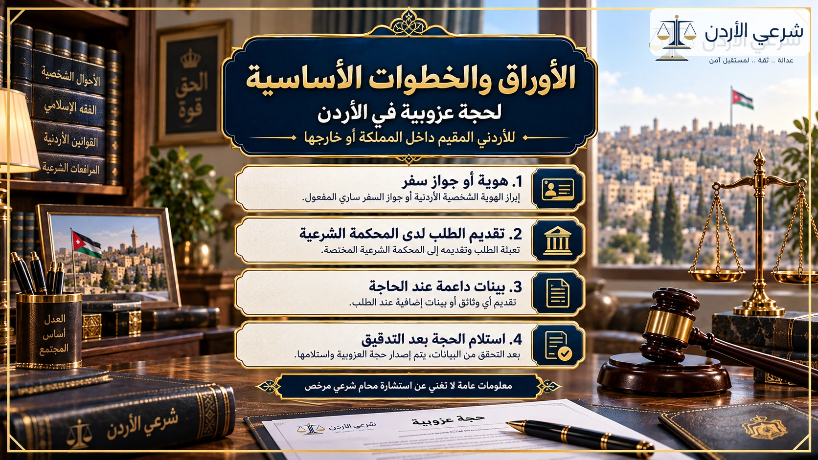 الأوراق والخطوات الأساسية لحجة العزوبية