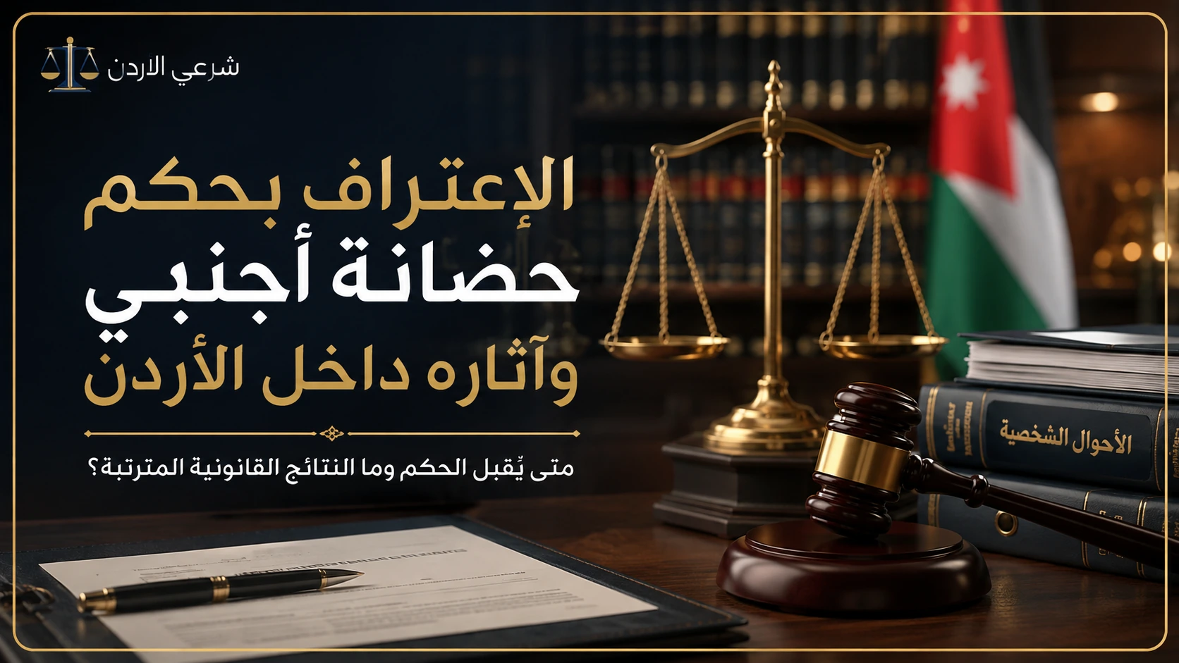 الاعتراف بحكم حضانة أجنبي وآثاره داخل الأردن