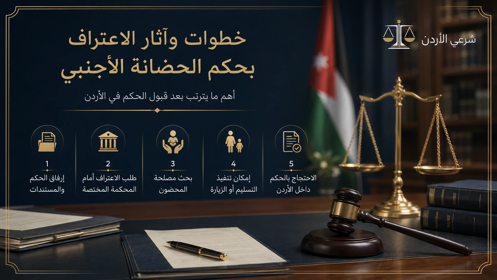 خطوات الاعتراف بحكم الحضانة الأجنبي