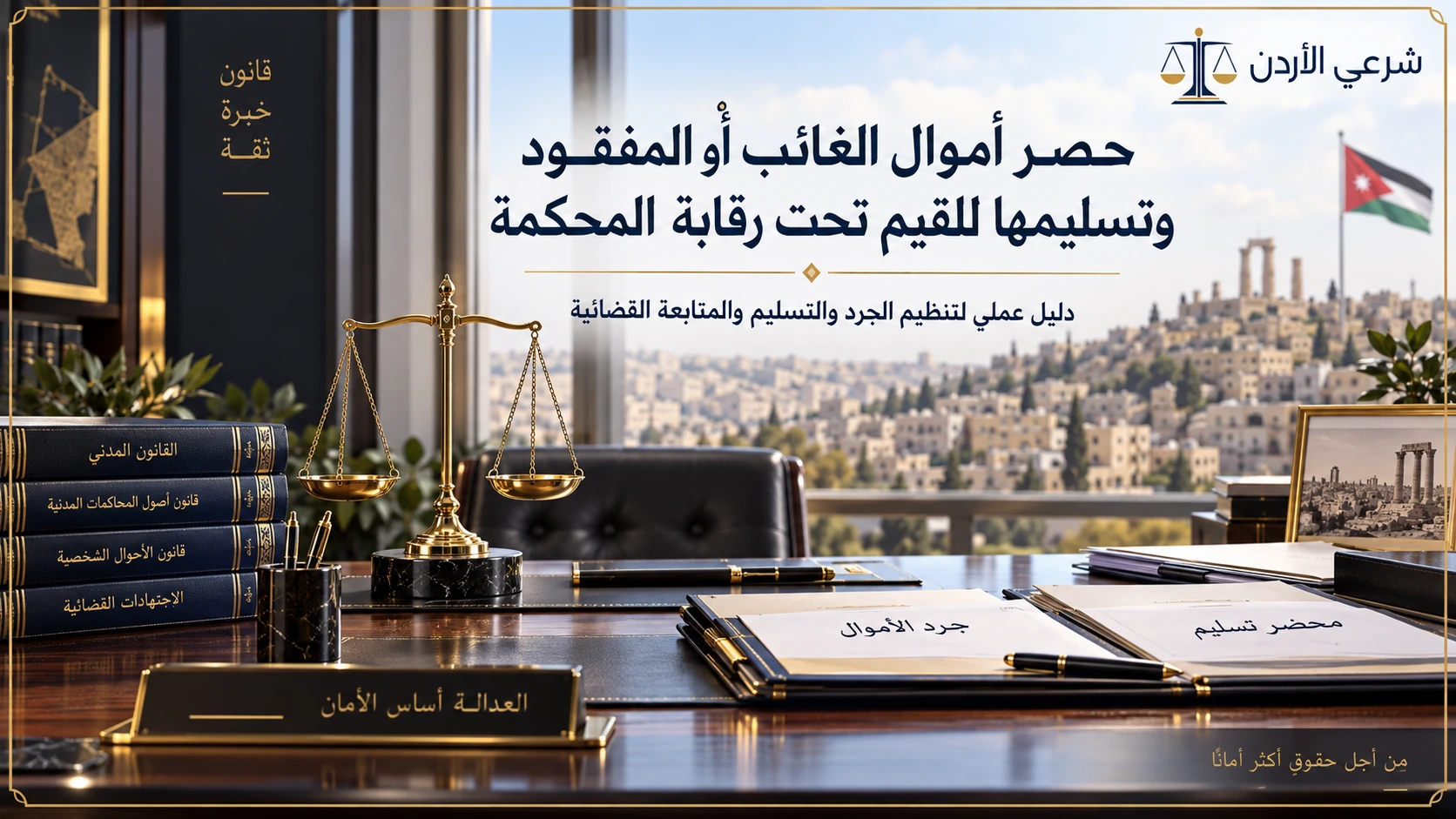 حصر أموال الغائب أو المفقود وتسليمها للقيم تحت رقابة المحكمة