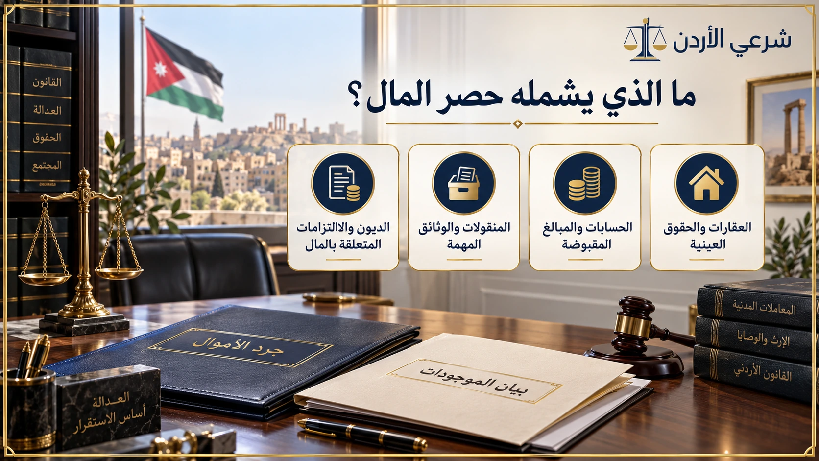 ما الذي يشمله حصر أموال الغائب أو المفقود