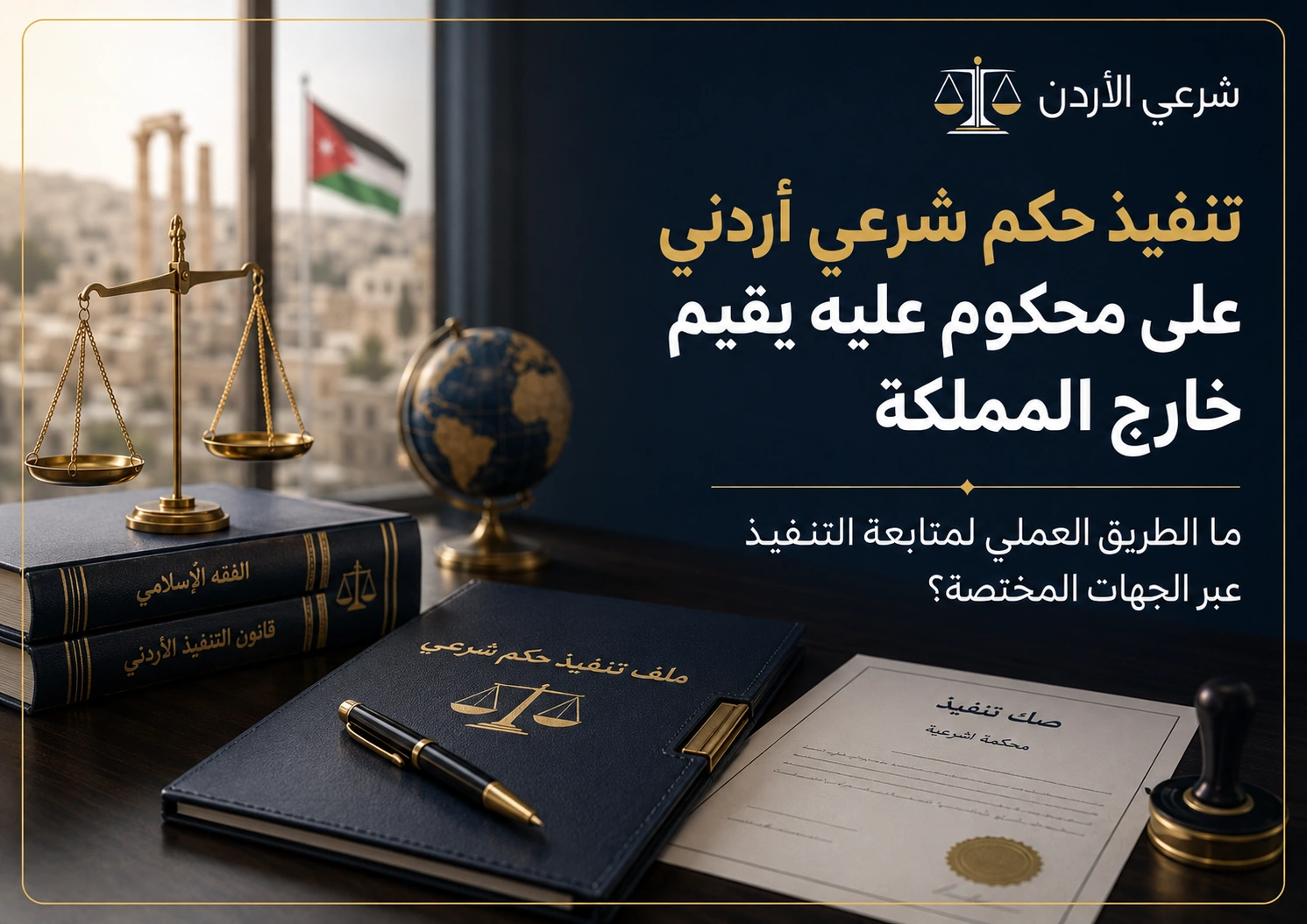 تنفيذ حكم شرعي أردني على محكوم عليه يقيم خارج المملكة