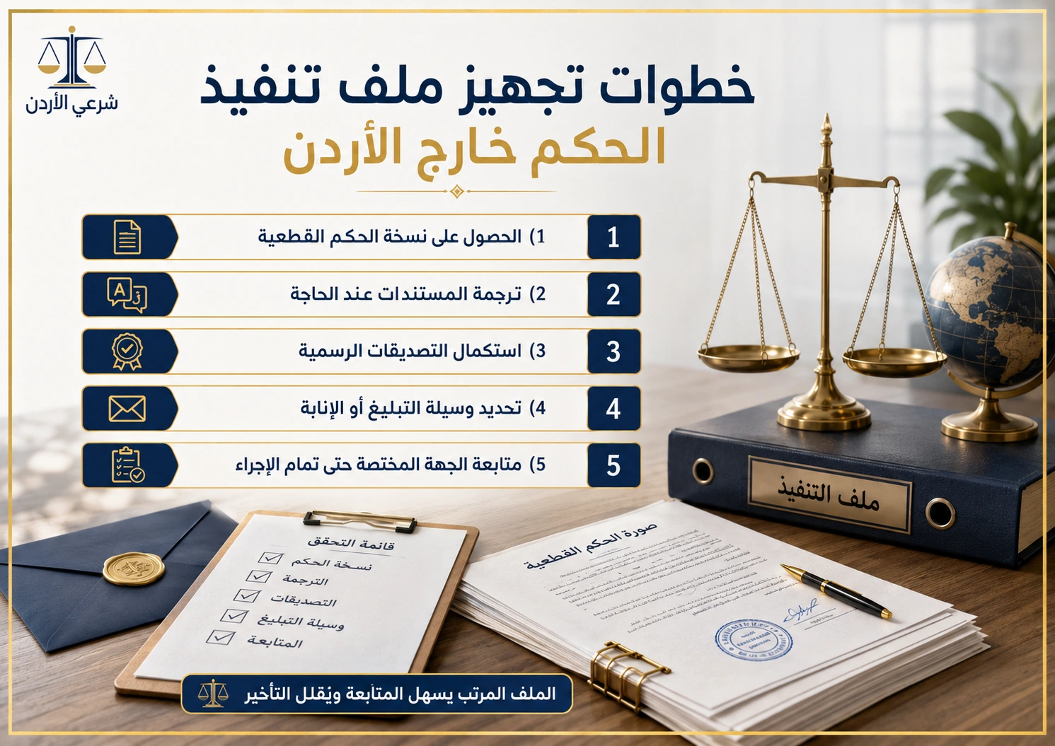 خطوات متابعة تنفيذ الحكم الشرعي الأردني خارج المملكة