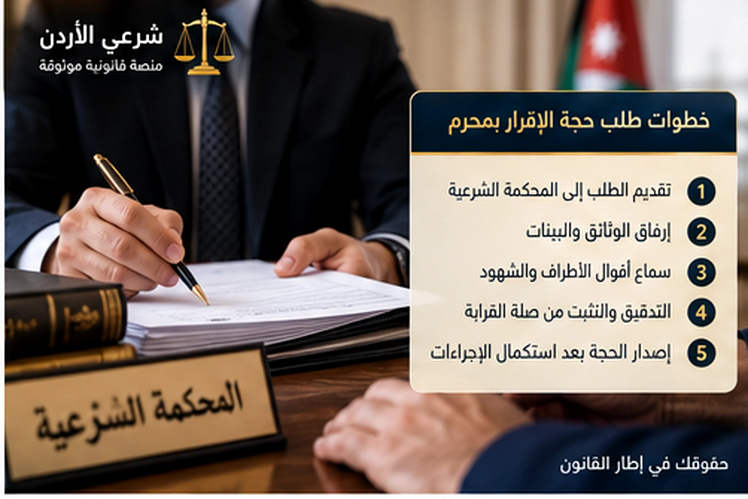 خطوات طلب حجة إقرار بمحرم