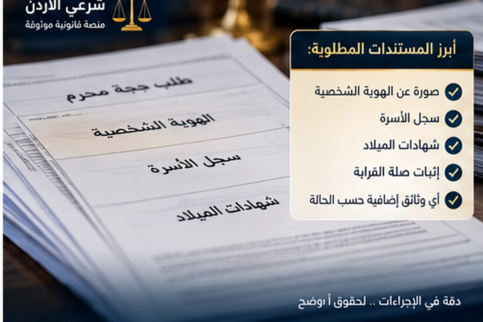 المستندات المطلوبة لحجة محرم في الأردن