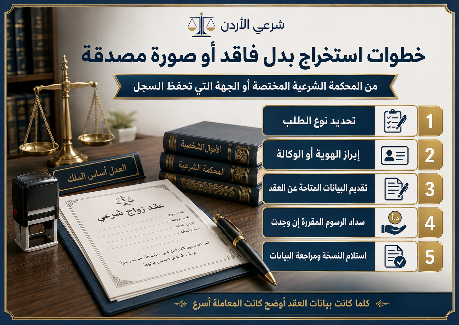 خطوات استخراج بدل فاقد أو صورة مصدقة من عقد الزواج