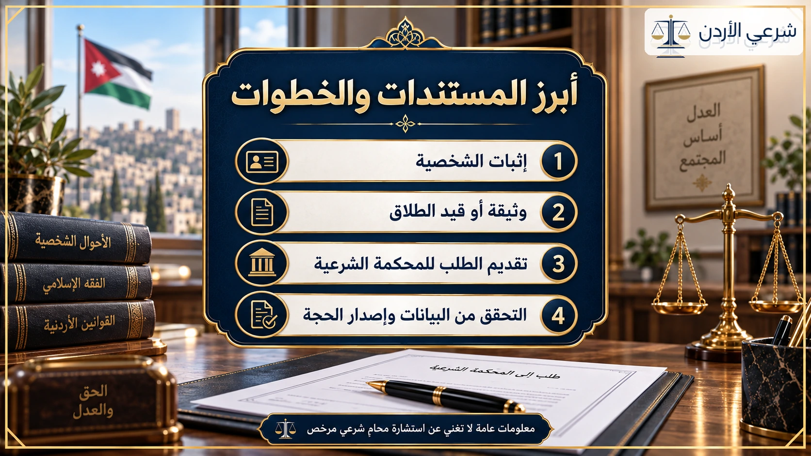 المستندات والخطوات الأساسية لحجة خلو الموانع
