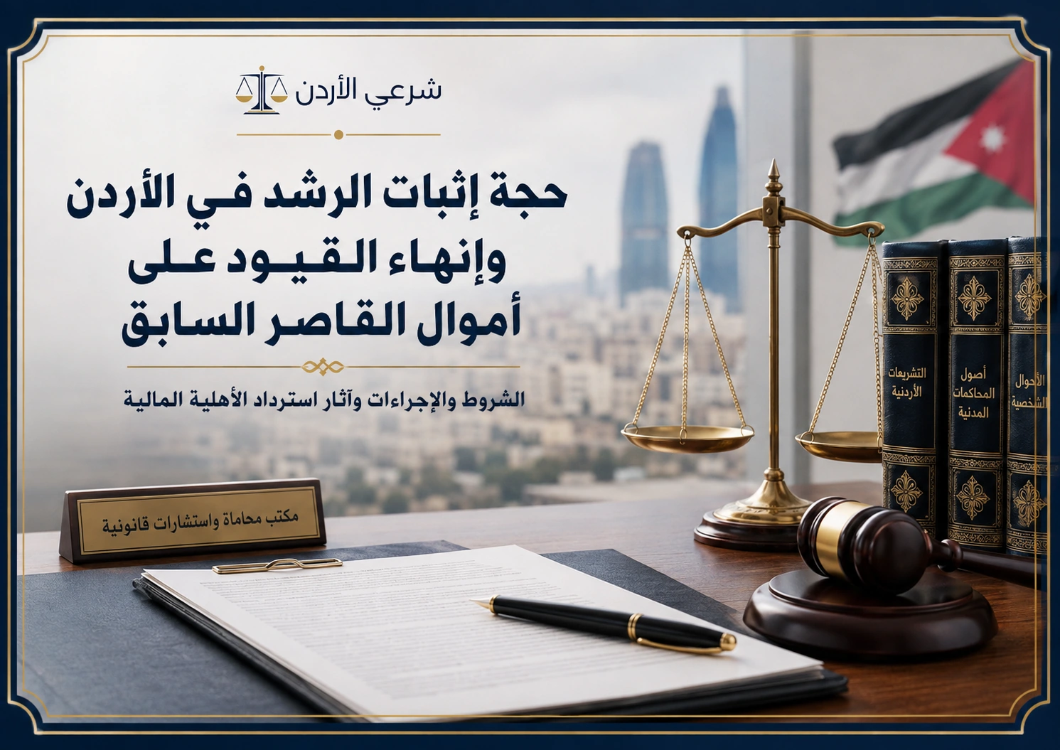 حجة إثبات الرشد في الأردن وإنهاء القيود على أموال القاصر السابق
