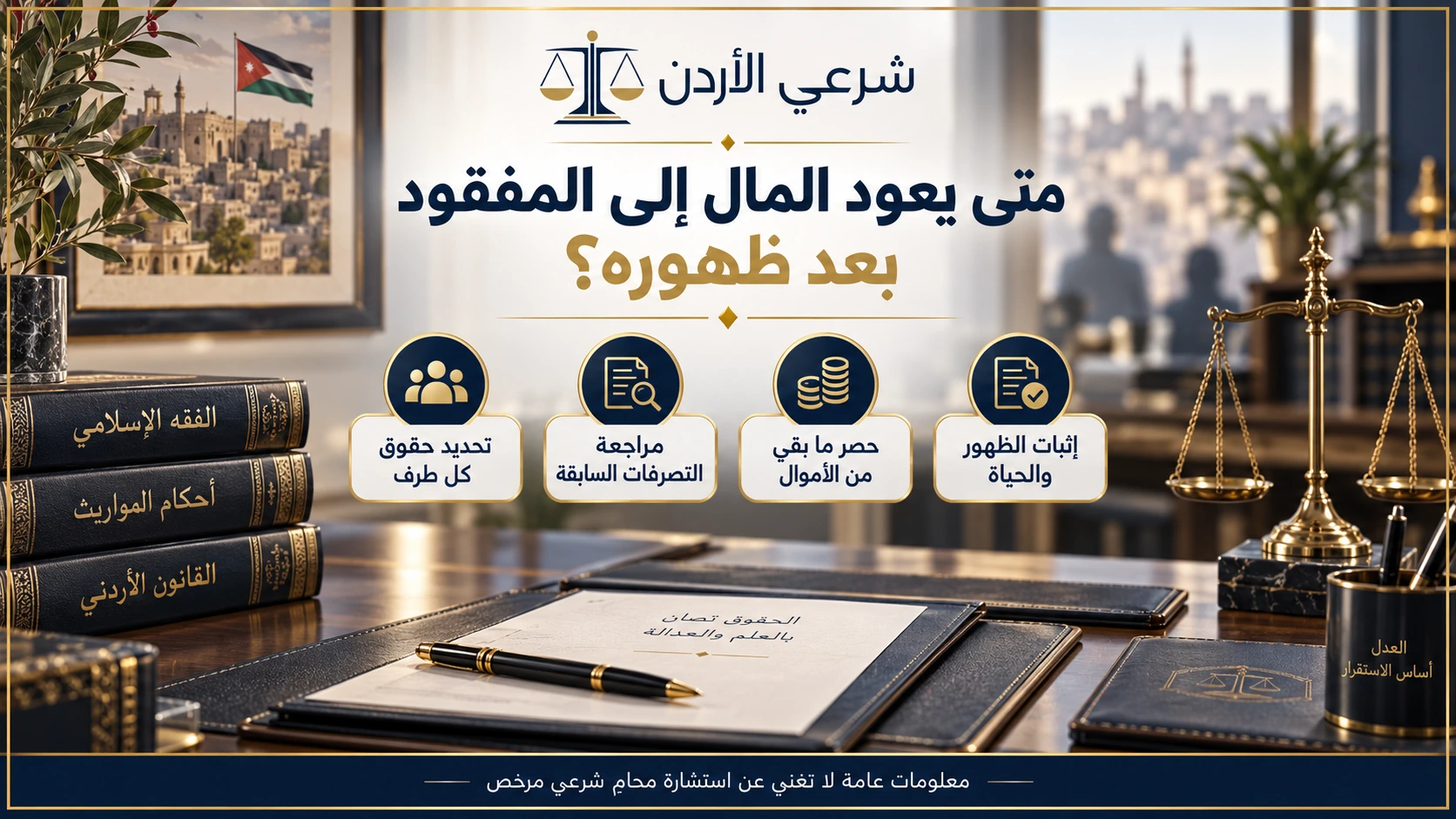 متى يعود المال إلى المفقود بعد ظهوره
