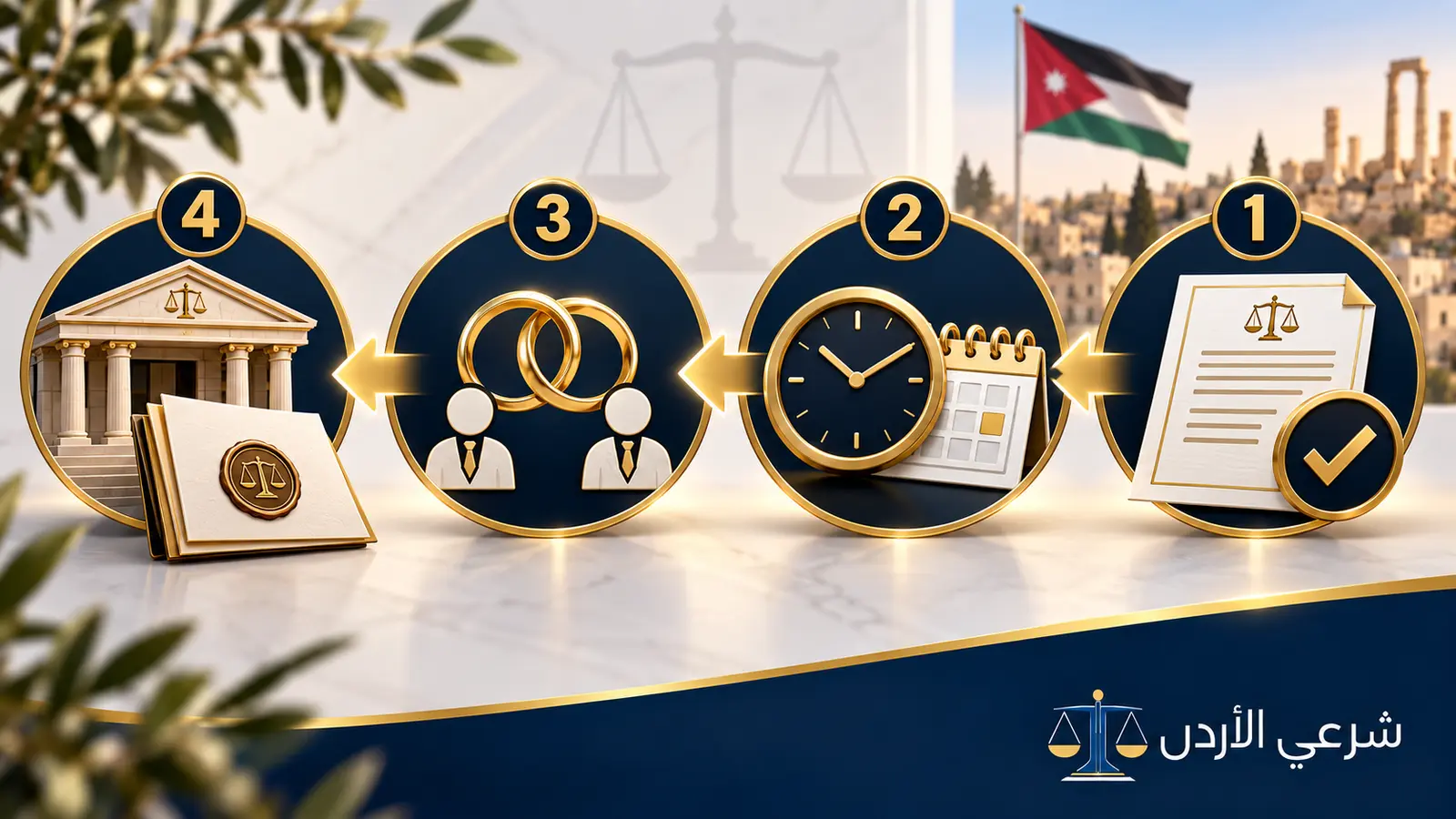 إنفوجرافيك يوضح مراحل التحقق من الطلاق الرجعي والرجعة خلال العدة ثم تسجيلها أمام المحكمة الشرعية