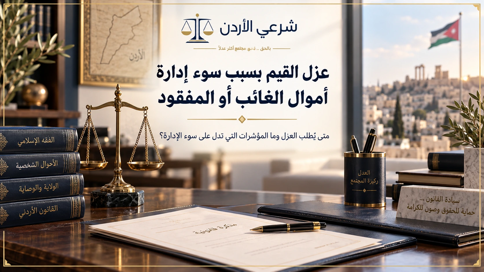 عزل القيم بسبب سوء إدارة أموال الغائب أو المفقود
