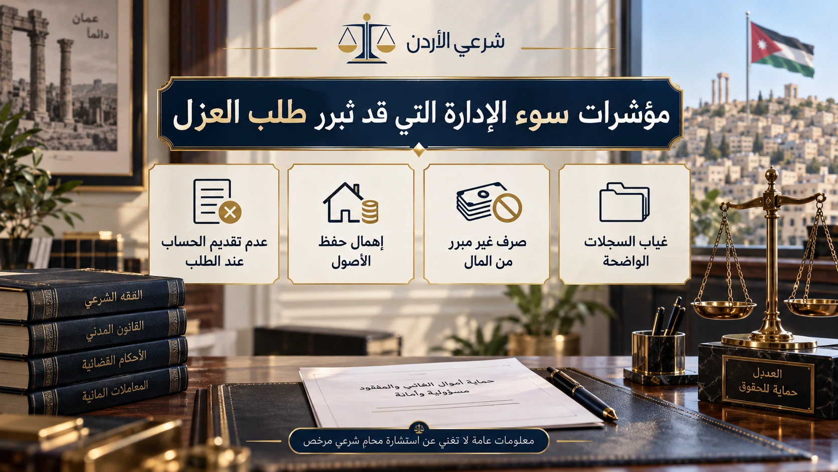 مؤشرات سوء الإدارة التي قد تبرر طلب عزل القيم