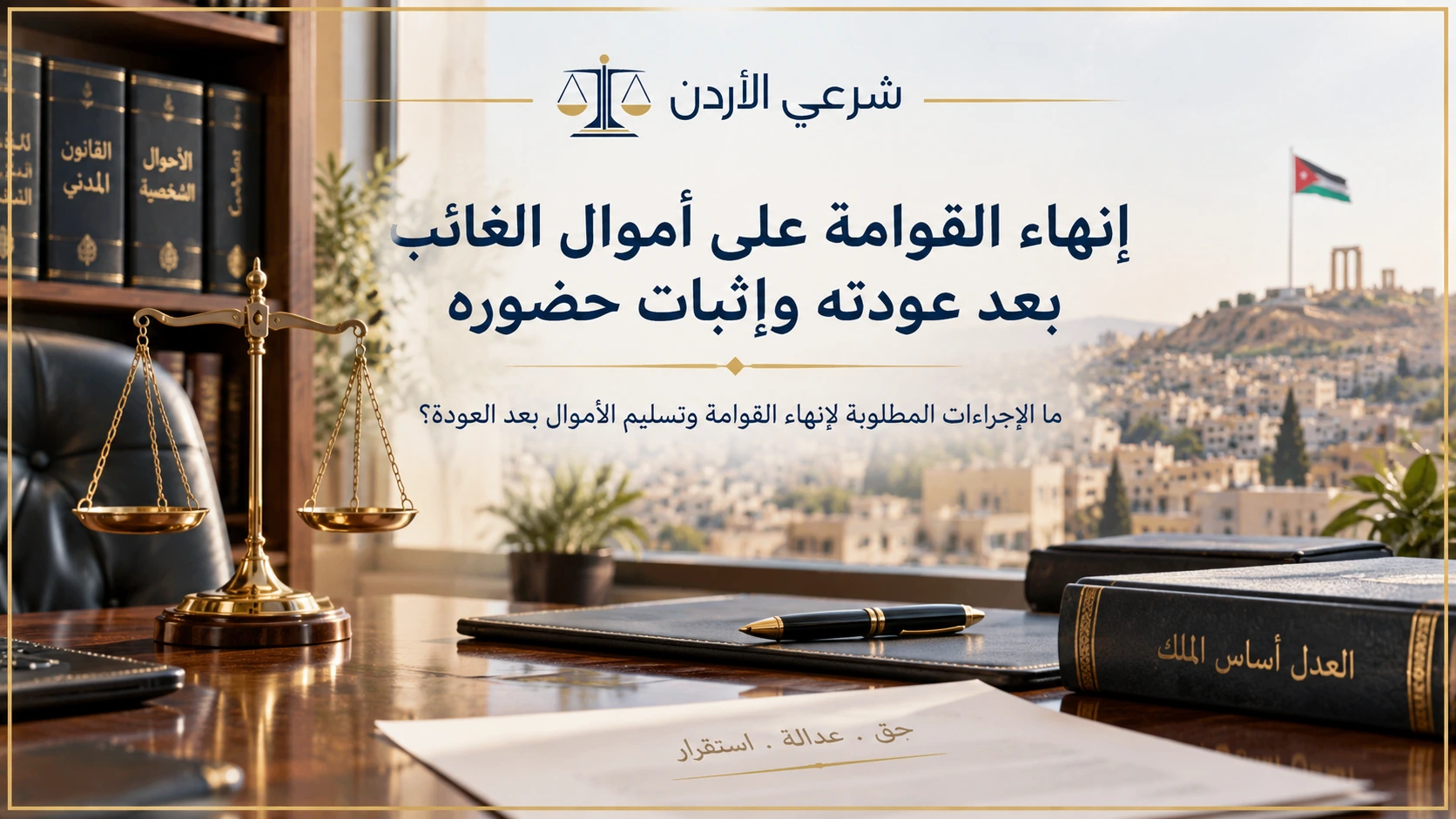 إنهاء القوامة على أموال الغائب بعد عودته وإثبات حضوره